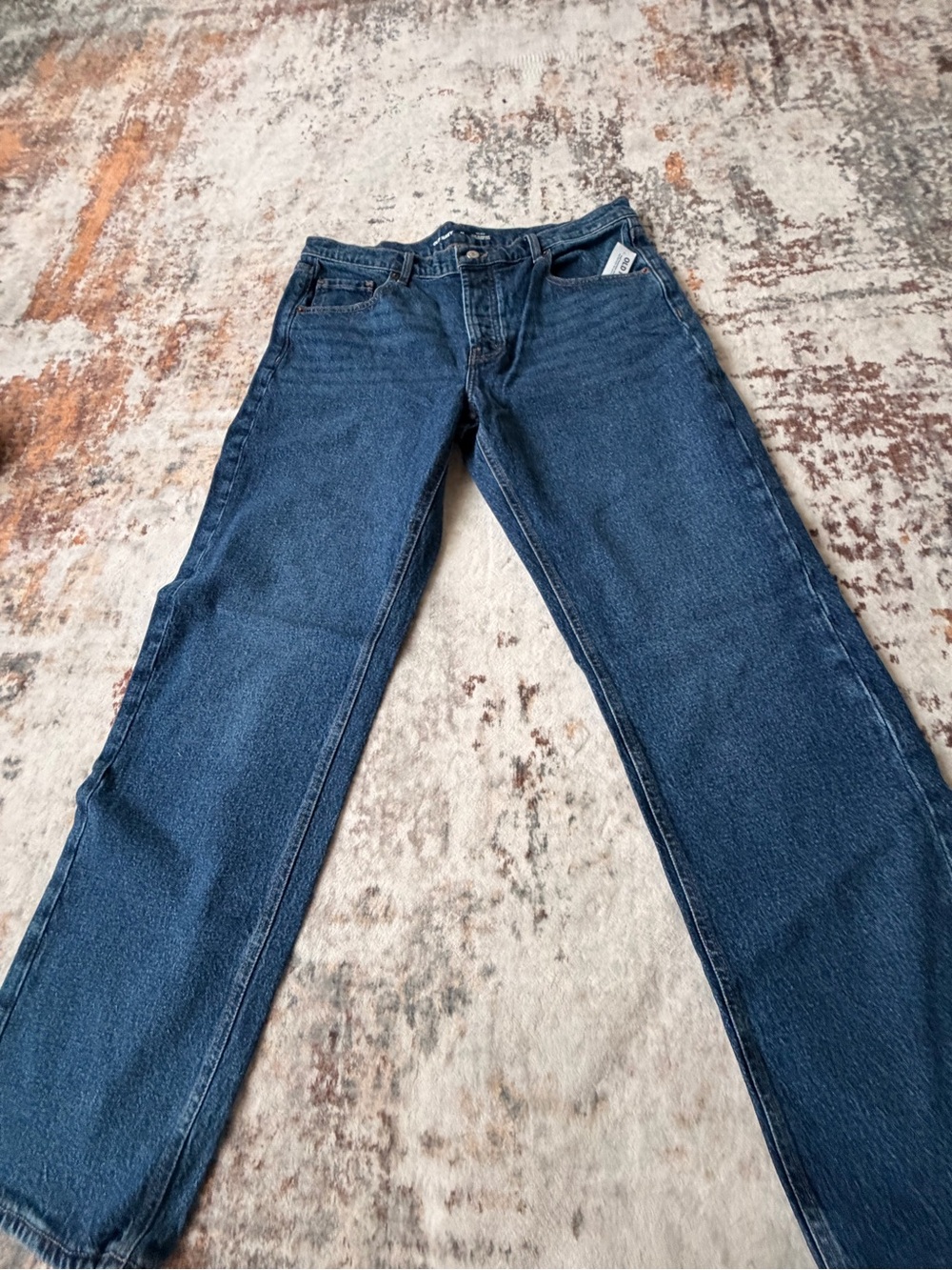 Classic Women’s Dark Blue Slouchy Straight-Leg Jeans